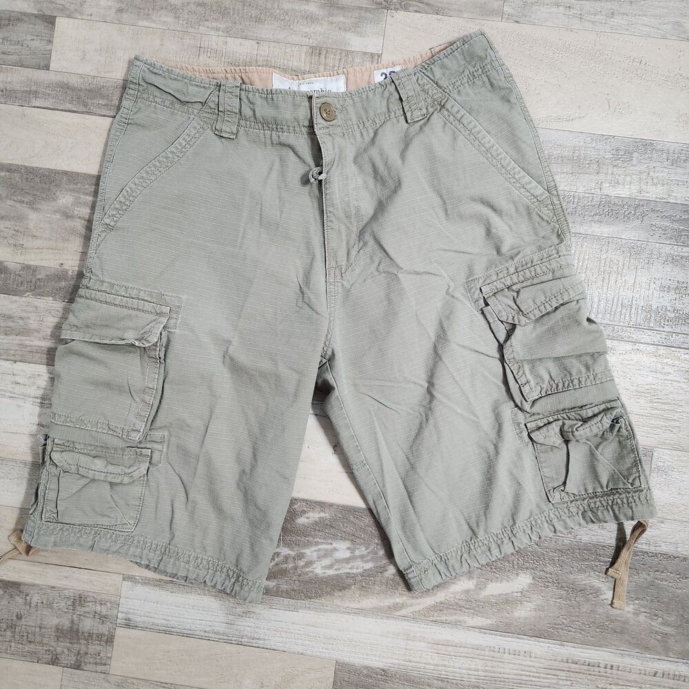 Vtg Abercrombie Fitch Paratrooper Cargo Shorts Mens 32 Heavyweight Military Khak
